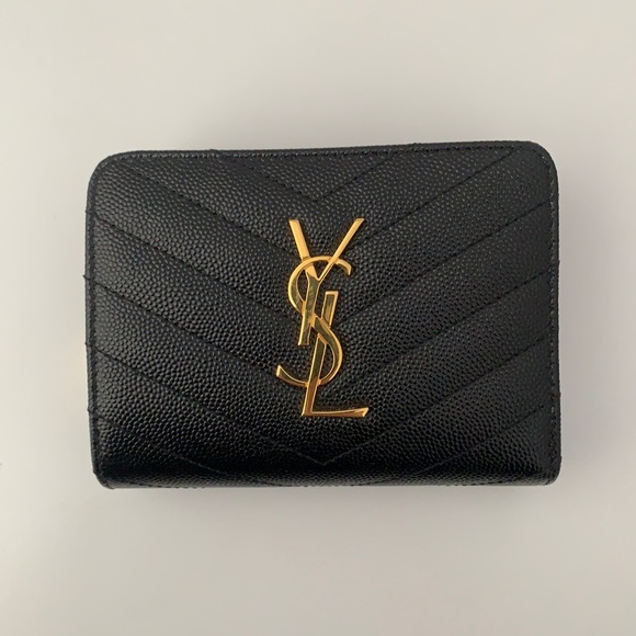 Saint Laurent Grain De Poudre Matelasse Wallet - Picture 1 of 5